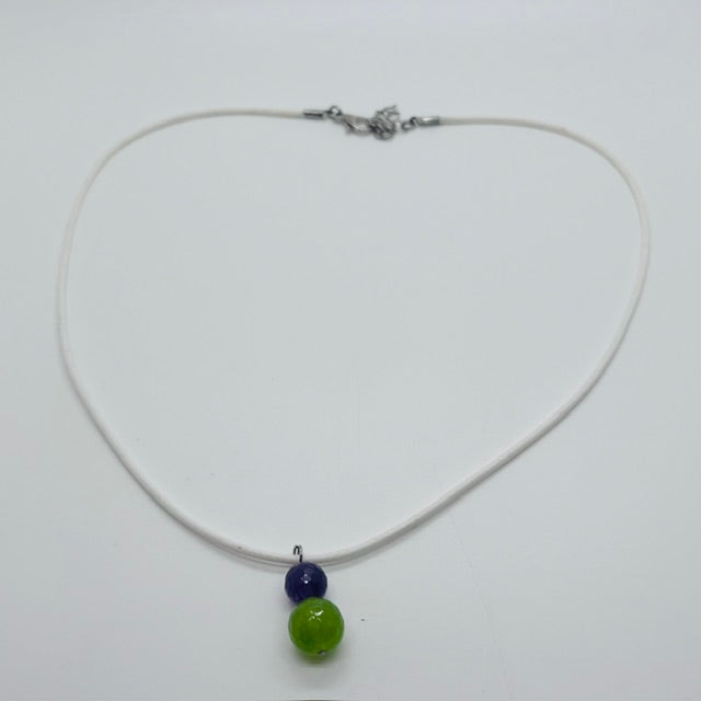 Ciondolo in Quarzo Blu e Giada Peridoto