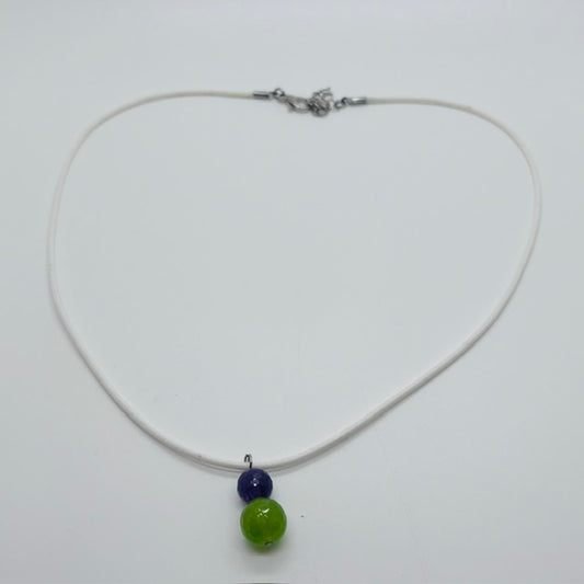 Ciondolo in Quarzo Blu e Giada Peridoto