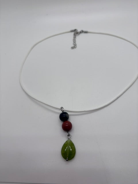 Ciondolo Ossidiana diaspro giada peridoto